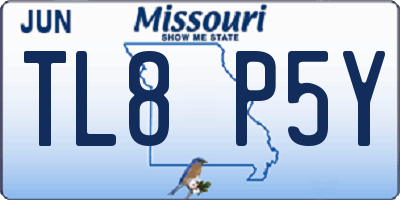MO license plate TL8P5Y