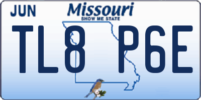 MO license plate TL8P6E