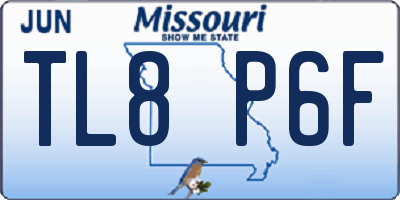 MO license plate TL8P6F