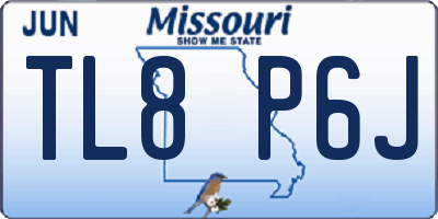MO license plate TL8P6J