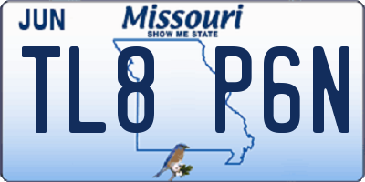 MO license plate TL8P6N