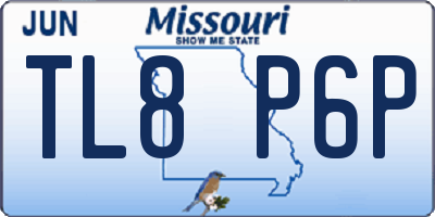 MO license plate TL8P6P