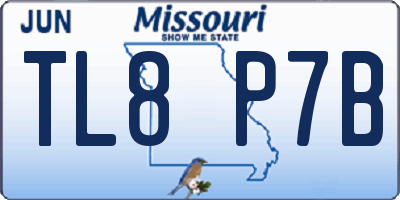 MO license plate TL8P7B