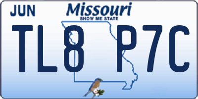 MO license plate TL8P7C