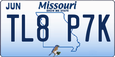 MO license plate TL8P7K