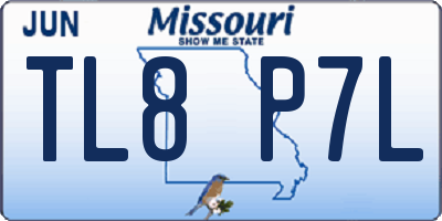 MO license plate TL8P7L