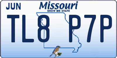 MO license plate TL8P7P