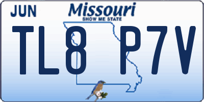 MO license plate TL8P7V