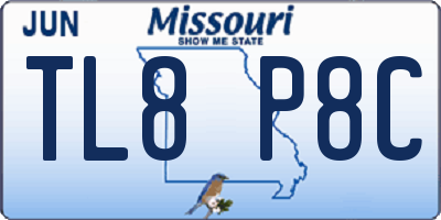 MO license plate TL8P8C