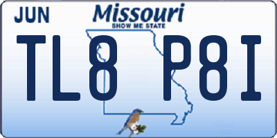 MO license plate TL8P8I