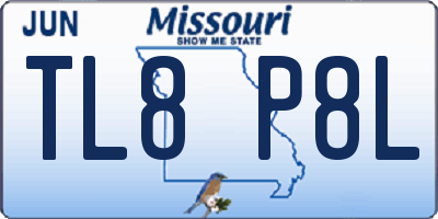 MO license plate TL8P8L