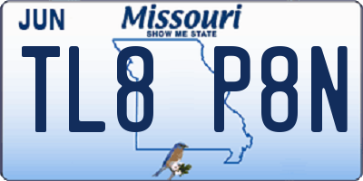 MO license plate TL8P8N
