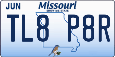 MO license plate TL8P8R