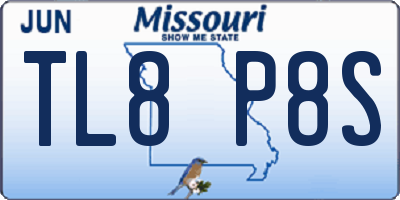 MO license plate TL8P8S