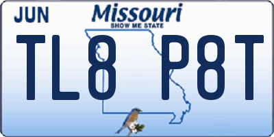 MO license plate TL8P8T