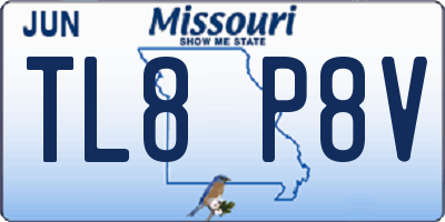 MO license plate TL8P8V
