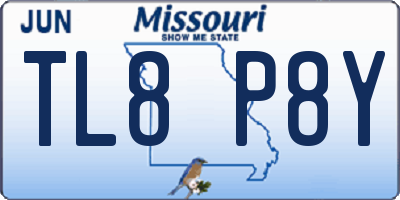 MO license plate TL8P8Y