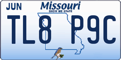 MO license plate TL8P9C
