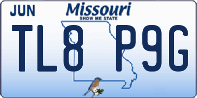 MO license plate TL8P9G
