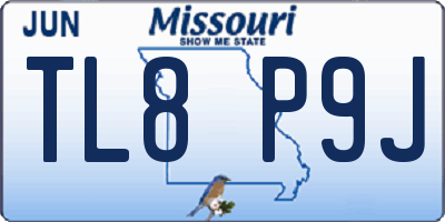 MO license plate TL8P9J