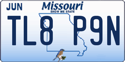 MO license plate TL8P9N