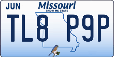 MO license plate TL8P9P