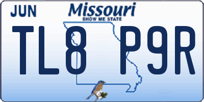 MO license plate TL8P9R