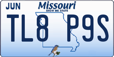 MO license plate TL8P9S