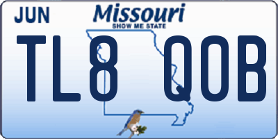 MO license plate TL8Q0B