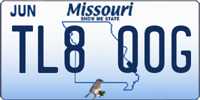 MO license plate TL8Q0G