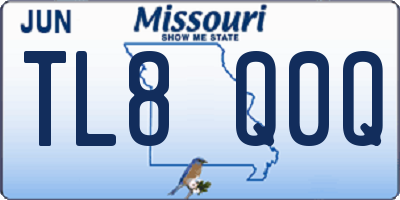 MO license plate TL8Q0Q