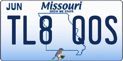 MO license plate TL8Q0S