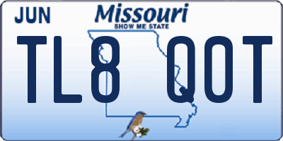 MO license plate TL8Q0T