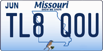 MO license plate TL8Q0U