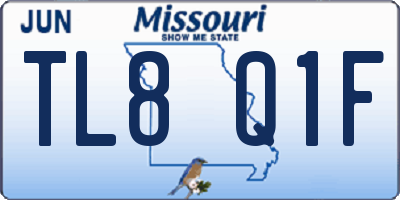 MO license plate TL8Q1F