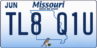 MO license plate TL8Q1U