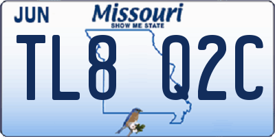 MO license plate TL8Q2C
