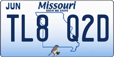 MO license plate TL8Q2D
