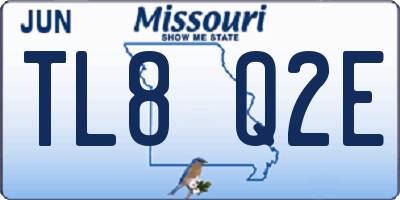 MO license plate TL8Q2E