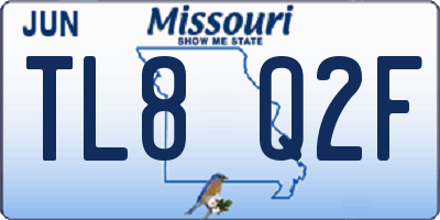 MO license plate TL8Q2F