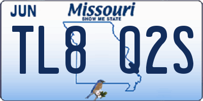 MO license plate TL8Q2S