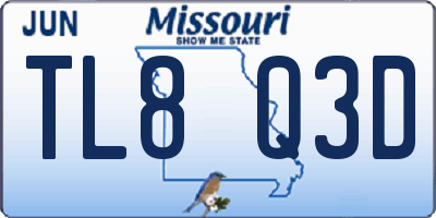 MO license plate TL8Q3D