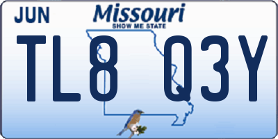 MO license plate TL8Q3Y