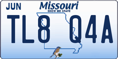 MO license plate TL8Q4A