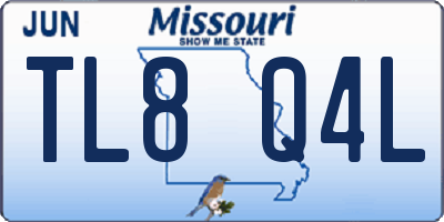 MO license plate TL8Q4L