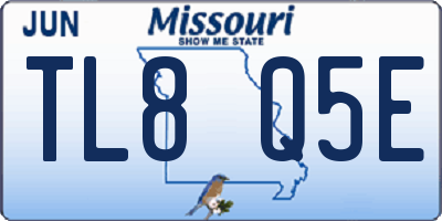 MO license plate TL8Q5E