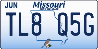 MO license plate TL8Q5G