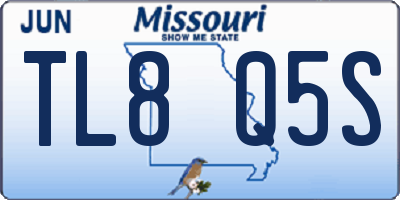 MO license plate TL8Q5S