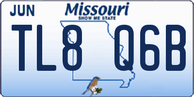 MO license plate TL8Q6B