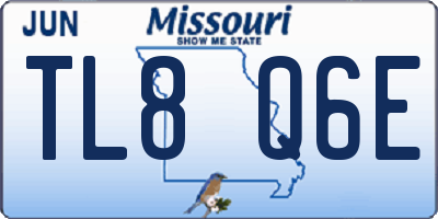 MO license plate TL8Q6E